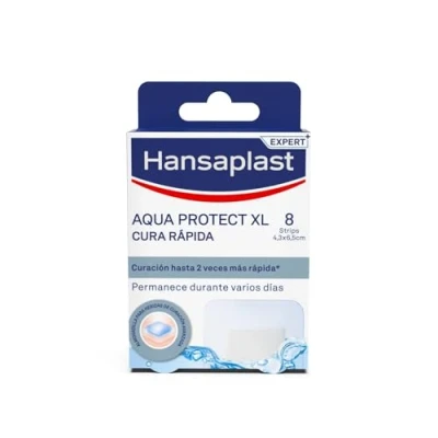 Image de Hansaplast Aqua Protect XL Pansements avancés pour accélérer le processus de cicatrisation, imperméables et respirants plaies moyennes, 1 x 8 pièces (4,3 6,5 cm)