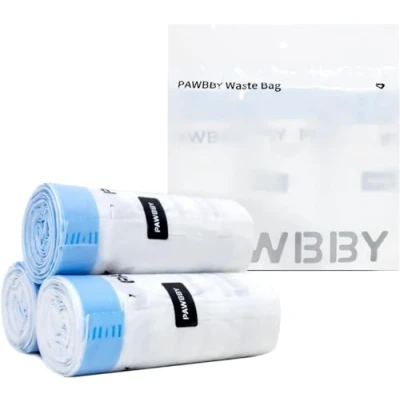 Image de PAWBBY Lot de 30 rouleaux sacs à litière pour chat avec poignée