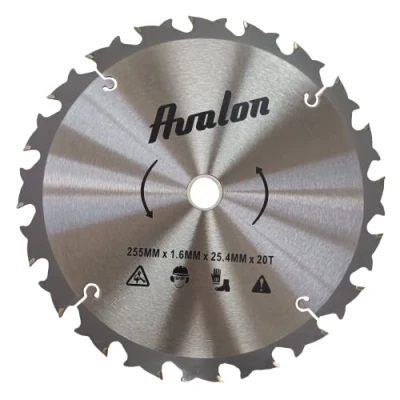 Image de Avalon Disque à 20 Dents Anti Rebond pour débroussailleuse, Lame spéciale tiges ligneuses 255 x 1,6 mm, Longueur de la dent widia 6 mm