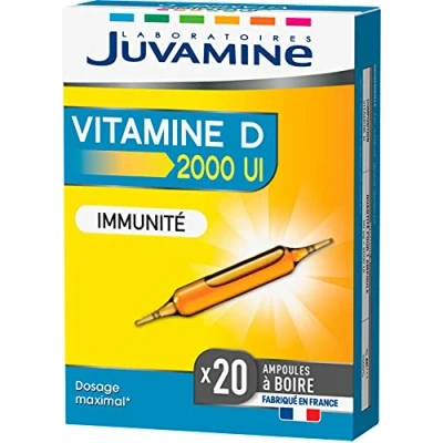 Image de JUVAMINE Immunité Vitamine D 2000 UI 50ug Défenses Immunitaires Boite de 20 Ampoules (Lot 1)