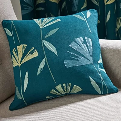 Image de Fusion Dacey Coussin Garni 100% Coton 43 x cm en Bleu Sarcelle