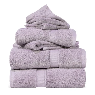 Image de Superior Ensemble de Serviettes, 6 pièces, Coton supérieur 900 grammes, Violet