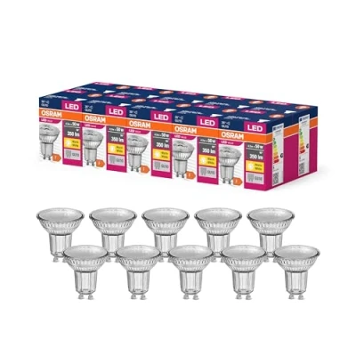 Image de OSRAM Valeur d&#039;étoile LED par16 lampe pour la base GU10, réflecteur, GL, 350 lumens, blanc chaud (3000K), remplacement des ampoules de 50 W conventionnelles, non dimmables, 10 pack