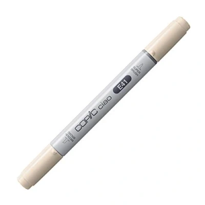 Image de COPIC Ciao E41, Pearl White, Twin Marker avec une pointe moyenne et pinceau