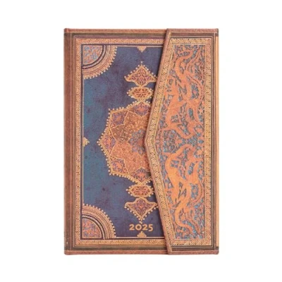 Image de Paperblanks Mini calendrier 2025 12 mois Safavide indigo Horizontal Avec enveloppe à rabat