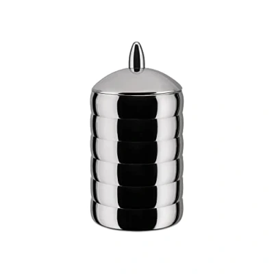 Image de Alessi Kalistò 2 CB02 Boîte de Cuisine Design, en Acier Inoxydable 18/10 avec Pommeau Aluminium, 114 cl, Argenté