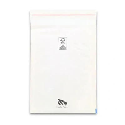 Image de RAYLU PAPER Lot de 10 enveloppes matelassées en bulles kraft avec fermeture auto adhésive, pour expéditions couleur blanche (180 x 260 mm)