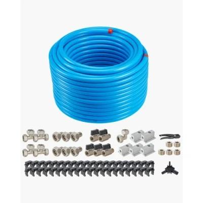 Image de VEVOR luchtcompressorleidingset 3/4&quot; x 200ft HDPE aluminium luchtleidingsysteem blauw