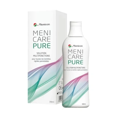 Image de Solution multi fonctions pour lentilles rigides perméables 250ML MeniCare Pure Menicon