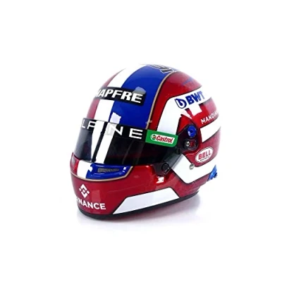 Image de Voiture Miniature de Collection Alpine Esteban Ocon Casque 1/2 2022 Rouge / Bleu Blanc