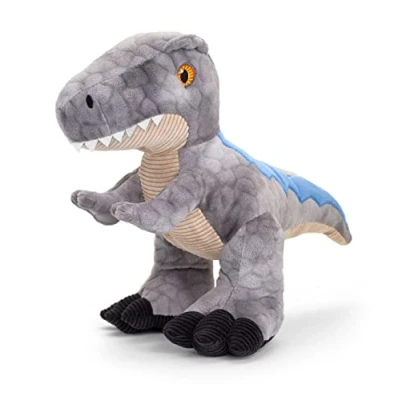 Image de Keel Toys KEELECO Peluche 100% recyclée Jouet écologique pour Enfant Dinosaure Vélociraptor 38 cm SE1483