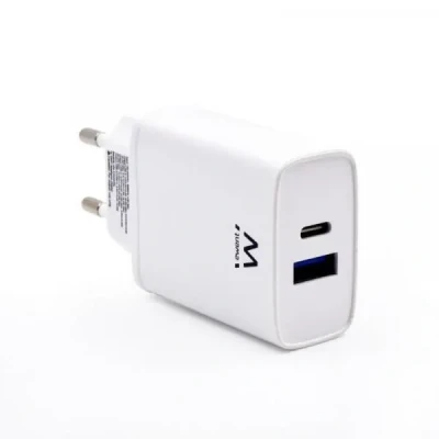 Image de Chargeur rapide Ewent Ew1321 USB C/Qc3.0 20W blanc Neuf