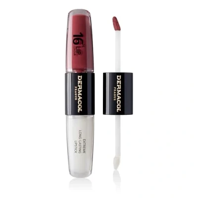 Image de NOUVEAU Dermacol 16 Hour Lip Colour, High Pigmentation Gloss, Two Phase Kiss Proof Make up with Matte Finish and Shine, no. 35, Sugar Plum