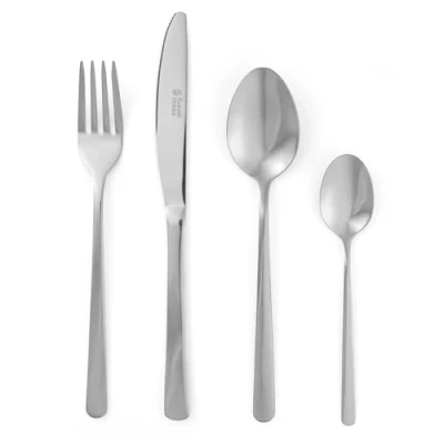 Image de Russell Hobbs RH00023 Vienna Ménagère 24 Pièces Set de couverts table en Acier Inoxydable, Pour 6 personnes, Poli Miroir, Comprend des Couteaux, fourchettes et cuillères