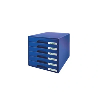 Image de Leitz A4 Bloc de Classement, 6 Tiroirs, Bleu, Plus, 52120035