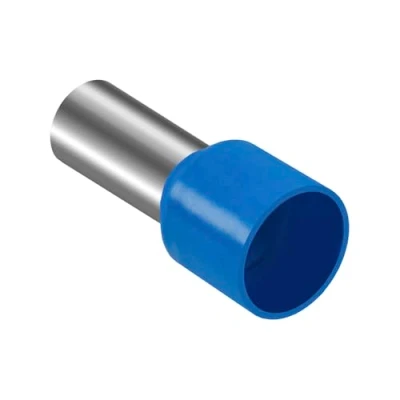 Image de Heschen Cord End terminal E1612 AWG 6/16 mm², fil de cuivre connecteur à sertir, vinyle isolée, Bleu, Lot 100