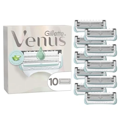 Image de Gillette Venus Pour La Peau Et Les Poils Pubiens, Recharges De Lames Rasoir x10