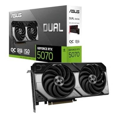 Image de ASUS Dual RTX5070 O12G NVIDIA GeForce RTX 5070 12 Go GDDR7 Neuf