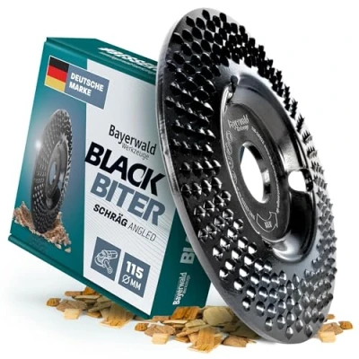 Image de Bayerwald « Black Biter » Disque râpe Ponçage rapide et grossier du bois de matériaux en Pour meuleuse d&#039;angle, Ø 115 mm x 22,2 mm, 1