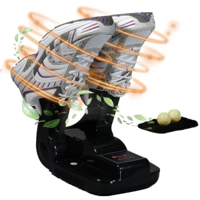 Image de Fleau Smart Sèche chaussures Avec extension Désodorisant pour Chauffe pieds Éliminateur d&#039;odeurs Ozone boules parfumées et brosse à