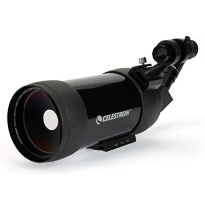 Image de Celestron 52268 Mak Lunette d’observation angulaire 90 mm Maksutov, parfaite pour une observation longue portée, grossissement 39x avec oculaire 32 mm, optique multicouches, blindage caoutchouc