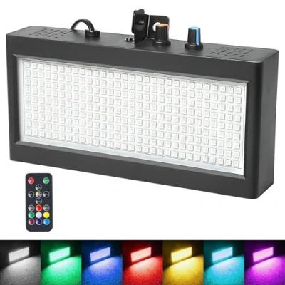 Image de 270LED Stroboscope Telecommande Dj Jeux de Lumiere Pour Soiree Strobe Light, LED Couleur Lumière Stroboscopique Avec Télécommande Flash Disco Lights Stromboscope Soirée Projecteur