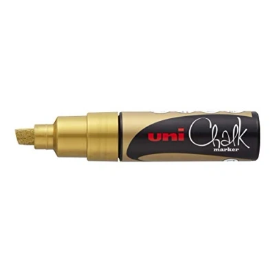 Image de UNI ball 186410 Marqueur Craie Chalk avec Pointe biseautée Doré