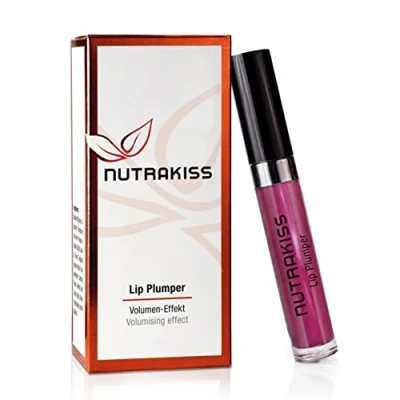Image de Nutrakiss Lip Plumper “Prune&quot; Repulpant Lèvres Naturel à la Niacine (Vitamine B3) I Rouge Liquide Gloss pour des plus Pulpeuses Fabriqué en Allemagne 5 ml