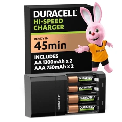 Image de Duracell Chargeur Piles Rechargeables Rapide 45 minutes