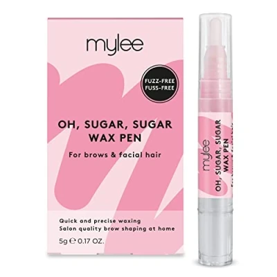 Image de Mylee Stylo à cire Oh Sugar + 20x bandes d&#039;épilation la professionnelle sans chaleur base de sucre, bâton précision, pour épiler le corps, visage et maillot, Vegan