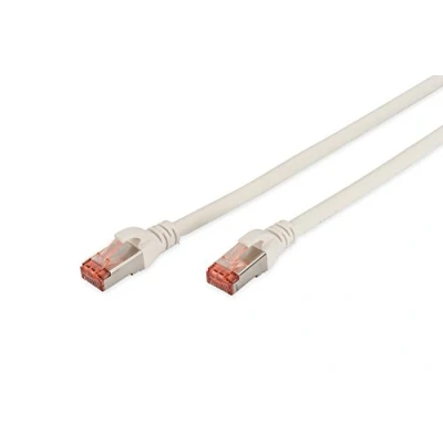 Image de DIGITUS Câble LAN Cat 6 3m RJ45 réseau S/FTP blindé Compatible 6A &amp; 7 Blanc