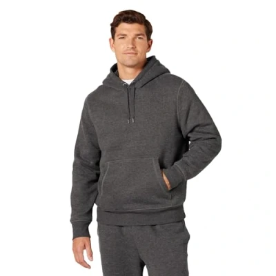 Image de Amazon Essentials Sweat à Capuche avec Doublure Sherpa Homme, Charbon Chiné, XL