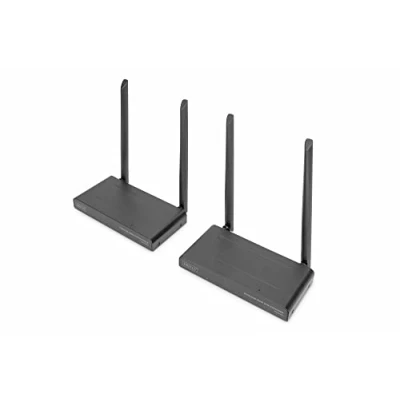 Image de DIGITUS DS 55321 Extender KVM HDMI sans Fil Full HD 1080p 60 Hz Portée 200 m Kit : émetteur &amp; récepteur Loop Out, IR Infrarouge
