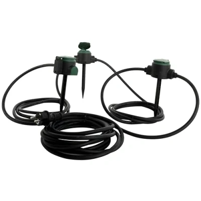 Image de REV 0017103512 multiprise 10 m Noir Multiprises (10 m, IP44, 1,5 mm², Noir, 230 V, 50 Hz)