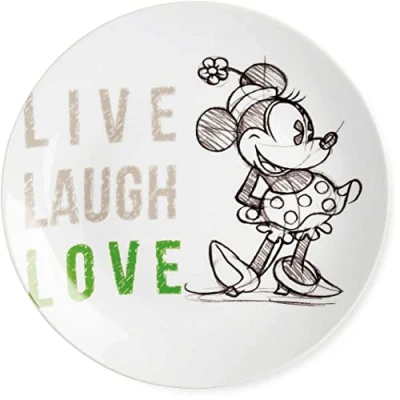 Image de Egan Assiette de Service Minnie Live Laugh Love Vert, Multicolore, Taille S