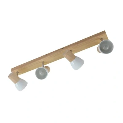 Image de Lindby Spot Thorin à intensité variable (Scandinave) en Marron e. a. pour Salon &amp; Salle manger (à 4 lampes, E14), Lampe encastrable, plafonnier, applique