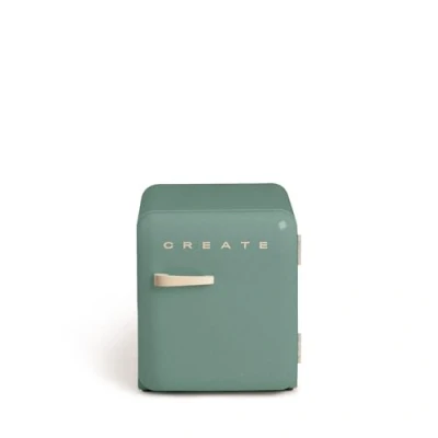Image de CREATE RETRO FRIDGE 50 SAND Réfrigérateur vert sage maneta sable / 85 W, mini bar, une étagère, design rétro, cm, deux étagères, capacité de 48 l, économie d&#039;énergie, x 44 49,8 cm