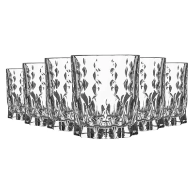 Image de RCR Crystal 6 Piece Marilyn Whisky Verres Set Verre taillé Moderne Cocktail Gobelets 337ml
