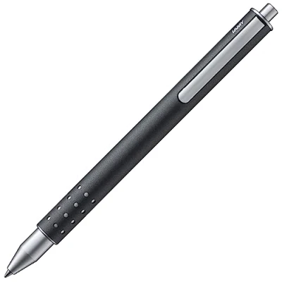 Image de Lamy swift anthracite stylo roller modeste avec une expérience d&#039;écriture douce boîtier métallique robuste et largeur de trait B recharge M 66 en bleu