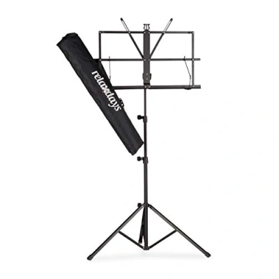 Image de Relaxdays Pupitre à partitions léger et pliable, noir, 60 130 cm, avec housse