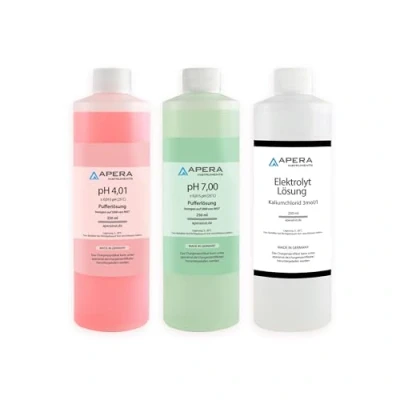 Image de Apera Instruments pH Puffer 4.01/7.00 + Solution KCl 250 ml 1