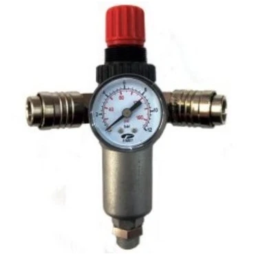 Image de Fiac 950/2 Régulateur de pression avec filtre, manomètre et 2 robinets rapides pour compresseurs d’air 0   16 bar