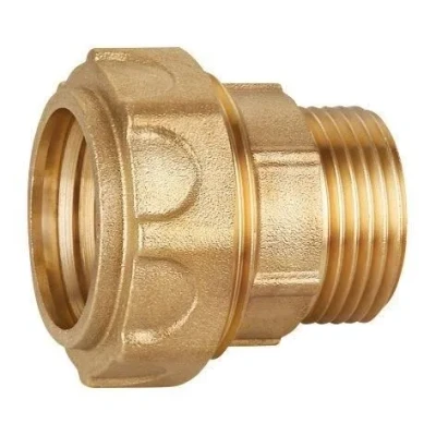 Image de SOMATHERM FOR YOU, Raccord Droit Laiton Serrage Extérieur pour Tube PE Ø20 mm Mâle 1/2&quot; Étanchéité Optimale Pression 20 bars Température +5C à +80C Normé ACS