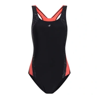 Image de Energetics Nora Maillot de Bain Une pièce pour Femme Black/Red Light/AOP 38