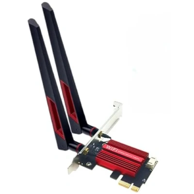 Image de WiFi 7 Intel Carte Réseau Sans Fil BE200 BE200NGW Bluetooth 5.4 Avec Dissipateur Thermique et Antenne 10dB 8774 Mbit/s 802.11AX MU MIMO OFDMA Tri bande 2,4G/5G/6 Pour Windows 10/11 64 bits