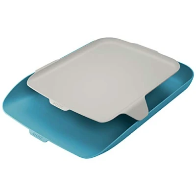 Image de Leitz Corbeille à Courrier A4 avec Organiseur de Bureau, Cosy, Bleu, 52590061