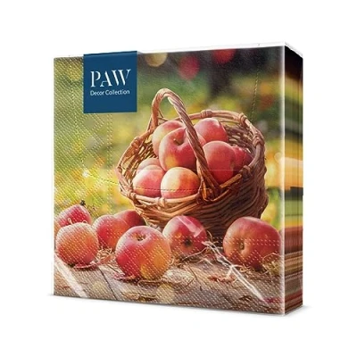 Image de PAW Serviette Papier (33 x 33 cm) I Lot de 20 Table 3 Plis Jetable Automne, Fruits, Pommes Motif: Autumn Apples