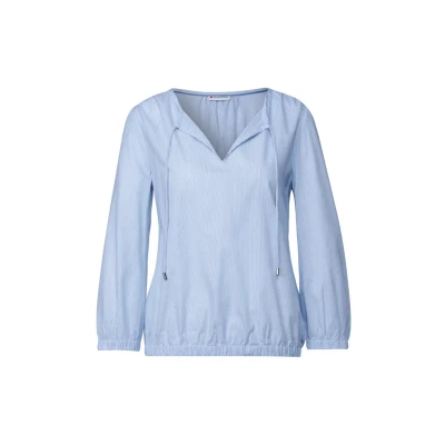 Image de Street One Gestreifte Blouse, Femme, Taille: 40, Blau