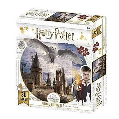 Image de RED STRING Prime 3D Puzzle Harry Potter Hogwarts &amp; Hedwig 500 pièces (Efet 3D) (5111513)