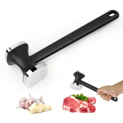 Image de LDERFIV Attendrisseur de Viande, à escalope antiadhésif Double Face, Marteau Viande avec Manche antidérapant, attendrir pour Steak Poulet, Poisson, Porc